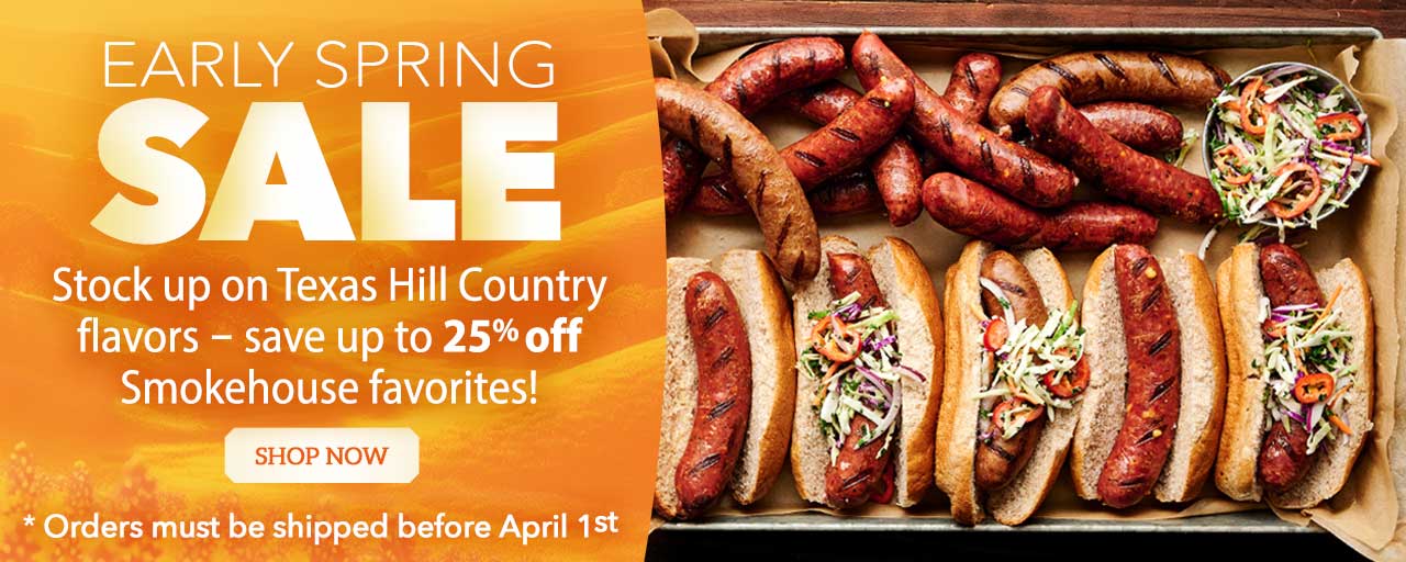 Winter Sale - Warm up with winter savings up to 25% off assortments, sausage, sweet treats, and more!